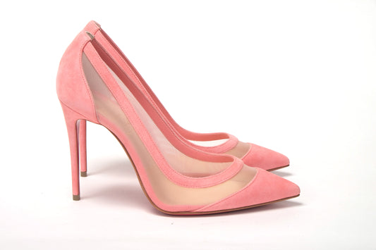 Pink Galativi Suede High Heels Pumps