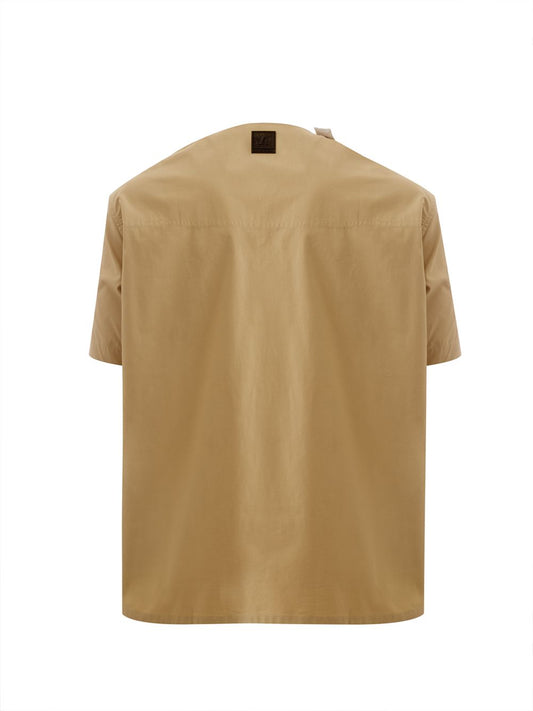 Chic Beige Oversized Cotton Tee