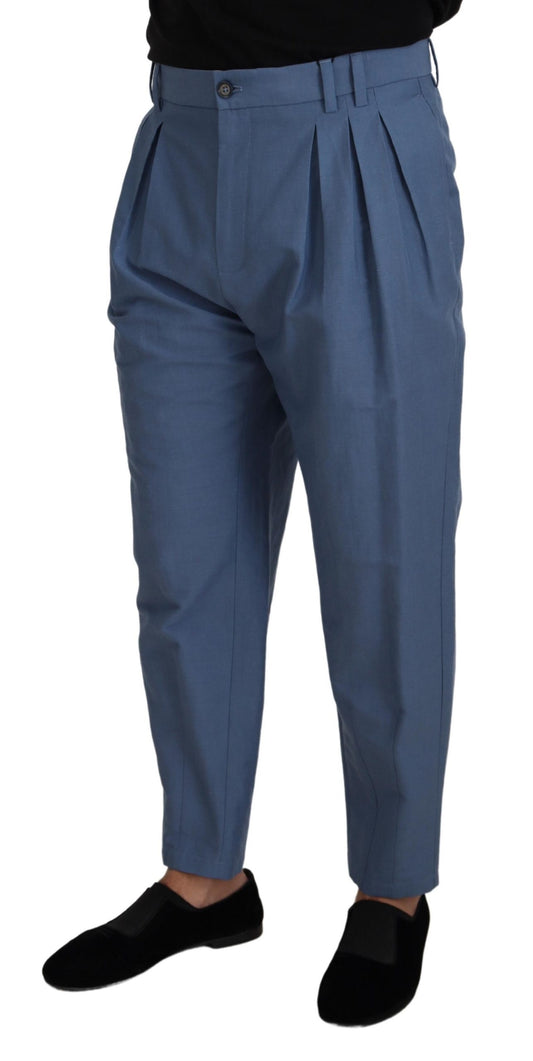 Blue Linen Chino Formal Pants