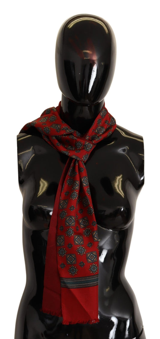 Elegant Red Silk Scarf