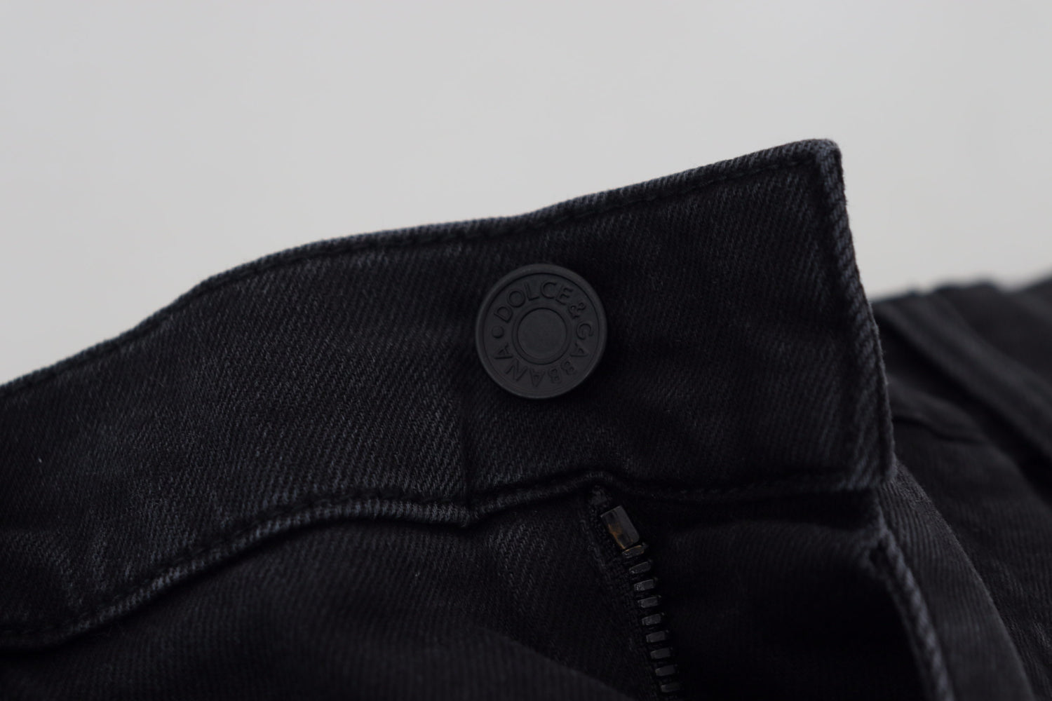 Black Cotton Patch Embroidery Denim Jeans