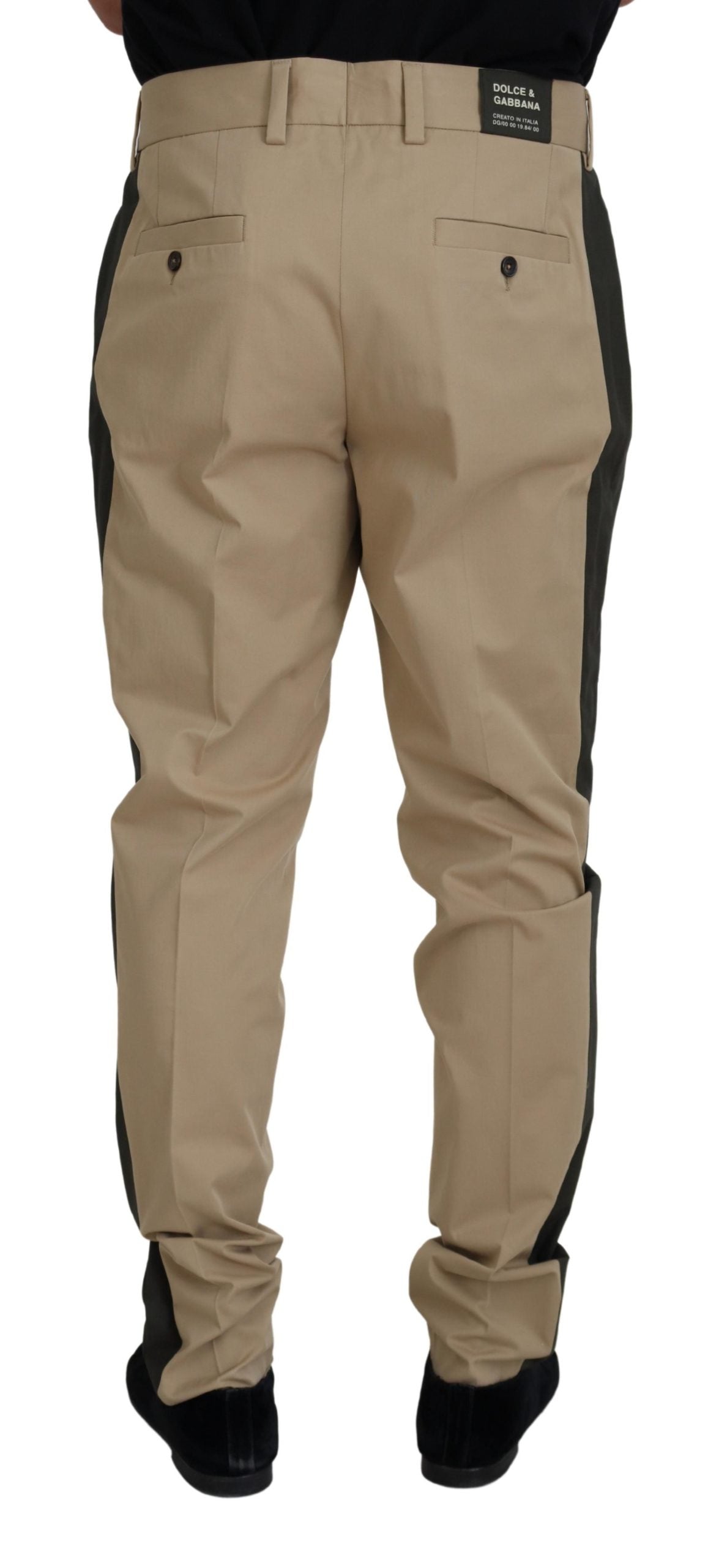 Brown Black Cotton Chino Men Pants