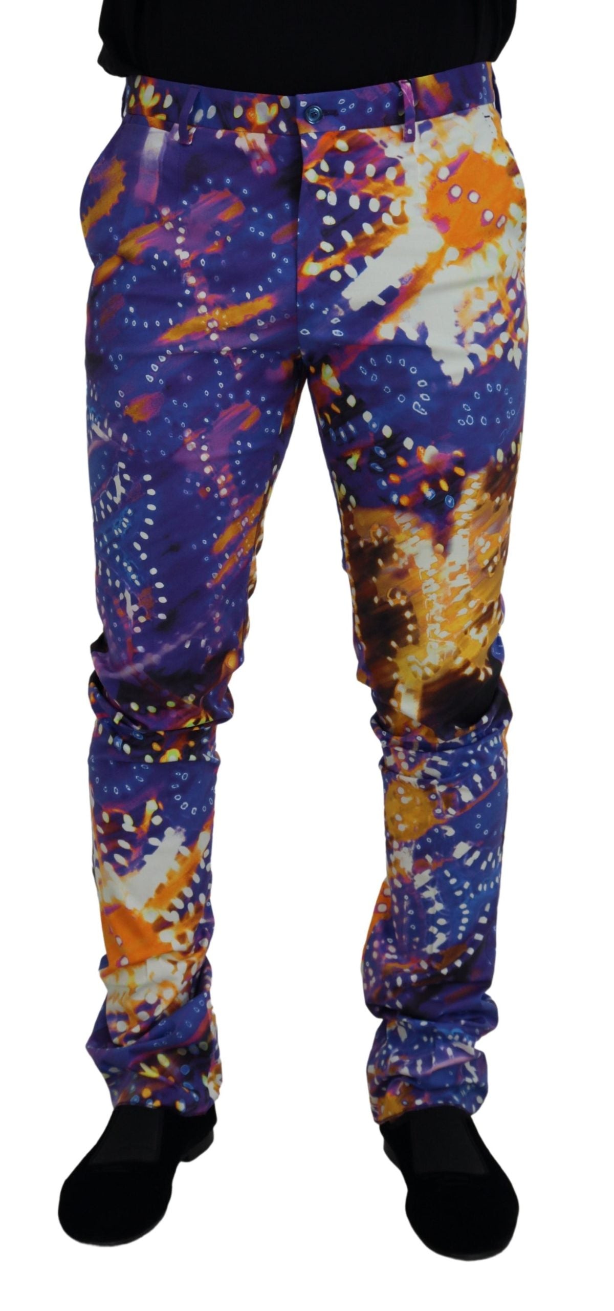 Multicolor Cotton Luminary Print Denim Jeans