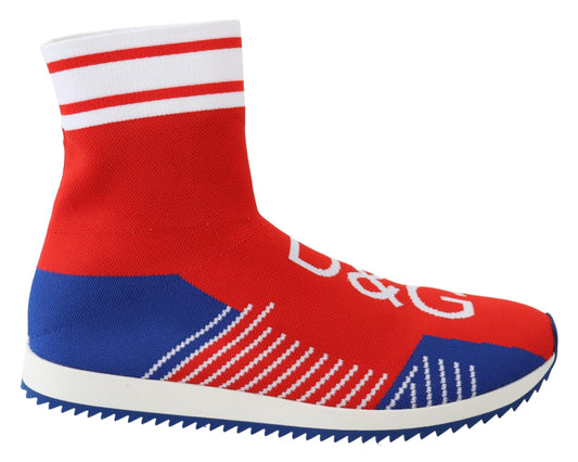 Blue Red Sorrento Logo Sneakers Socks Shoes