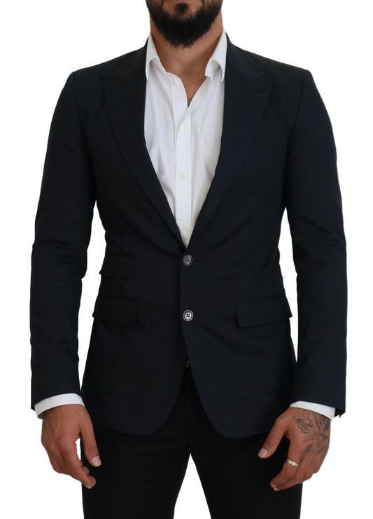 Blue Cotton Formal Taormina Blazer