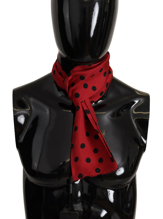 Elegant Silk Men's Scarf in Black & Red