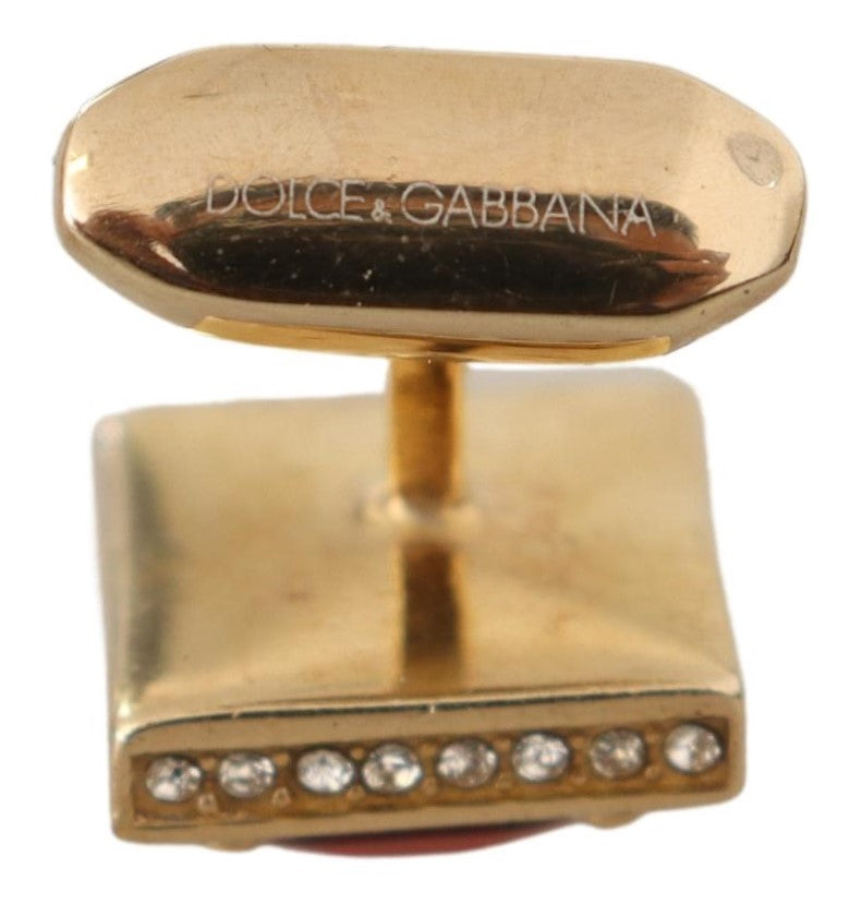 Elegant Gold-Tone Square Cufflinks