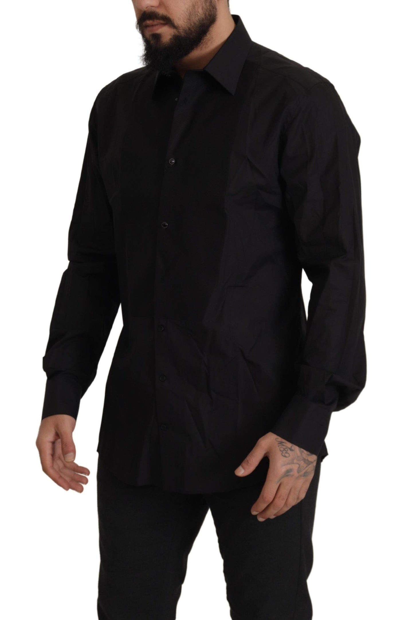 Black GOLD Slim Fit Tuxedo Dress Shirt