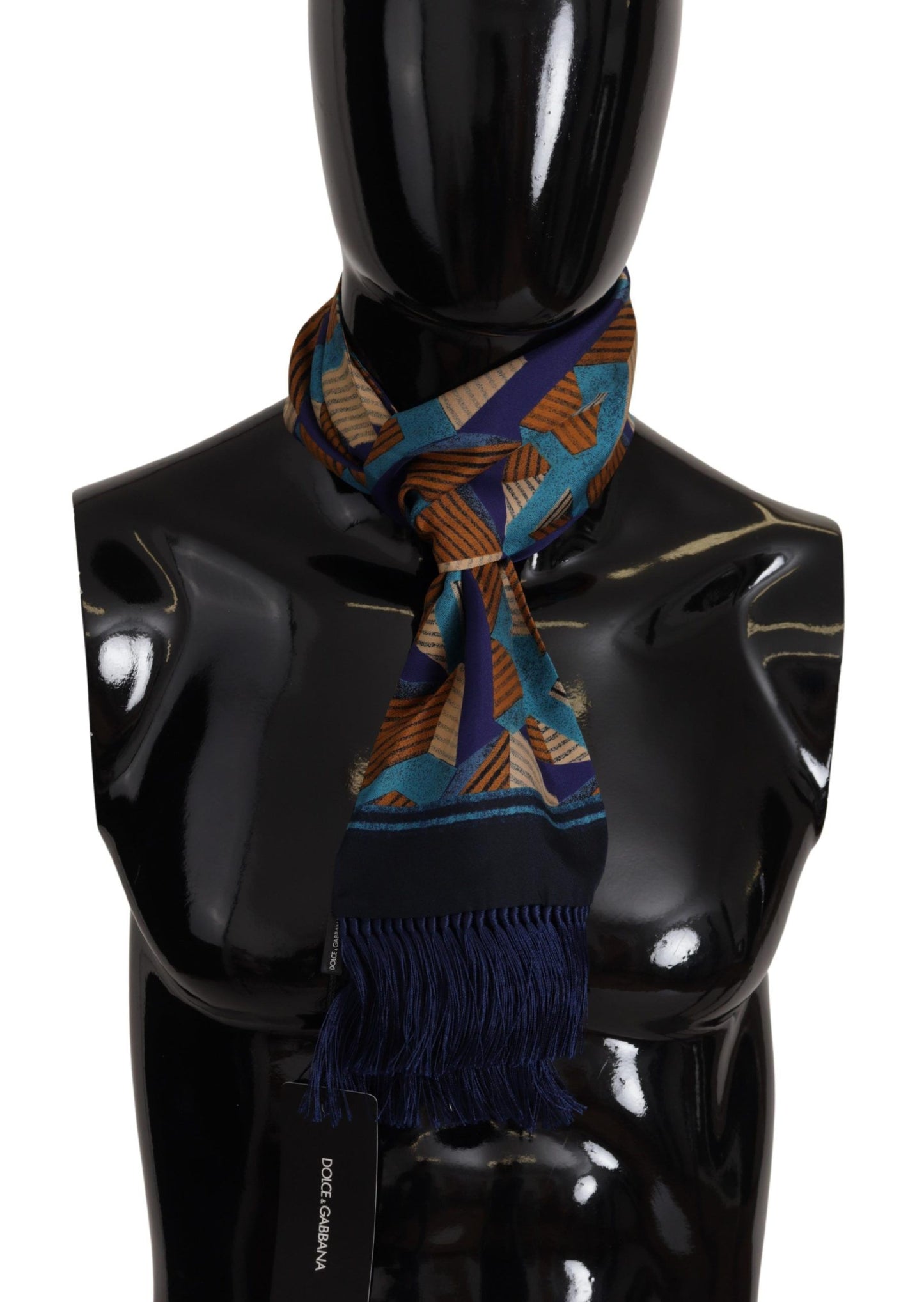 Multicolor Patterned Wrap Shawl Fringe Scarf