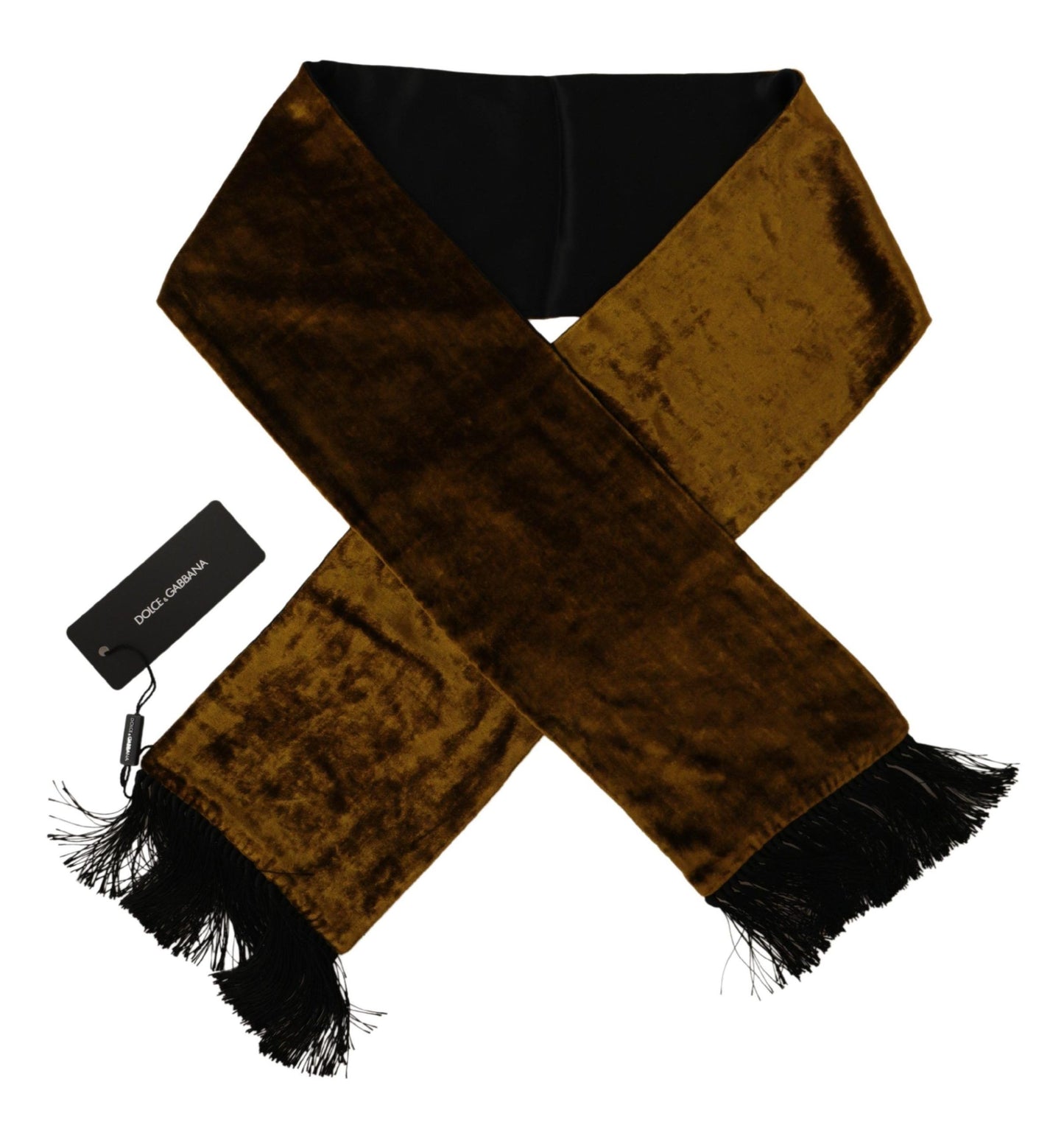 Brown Mens Shawl Warm Neck Wrap Fringe Silk Scarf