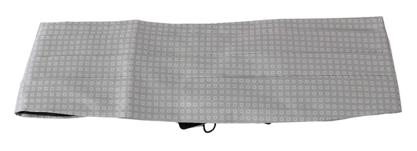 Elegant Gray Silk Cummerbund