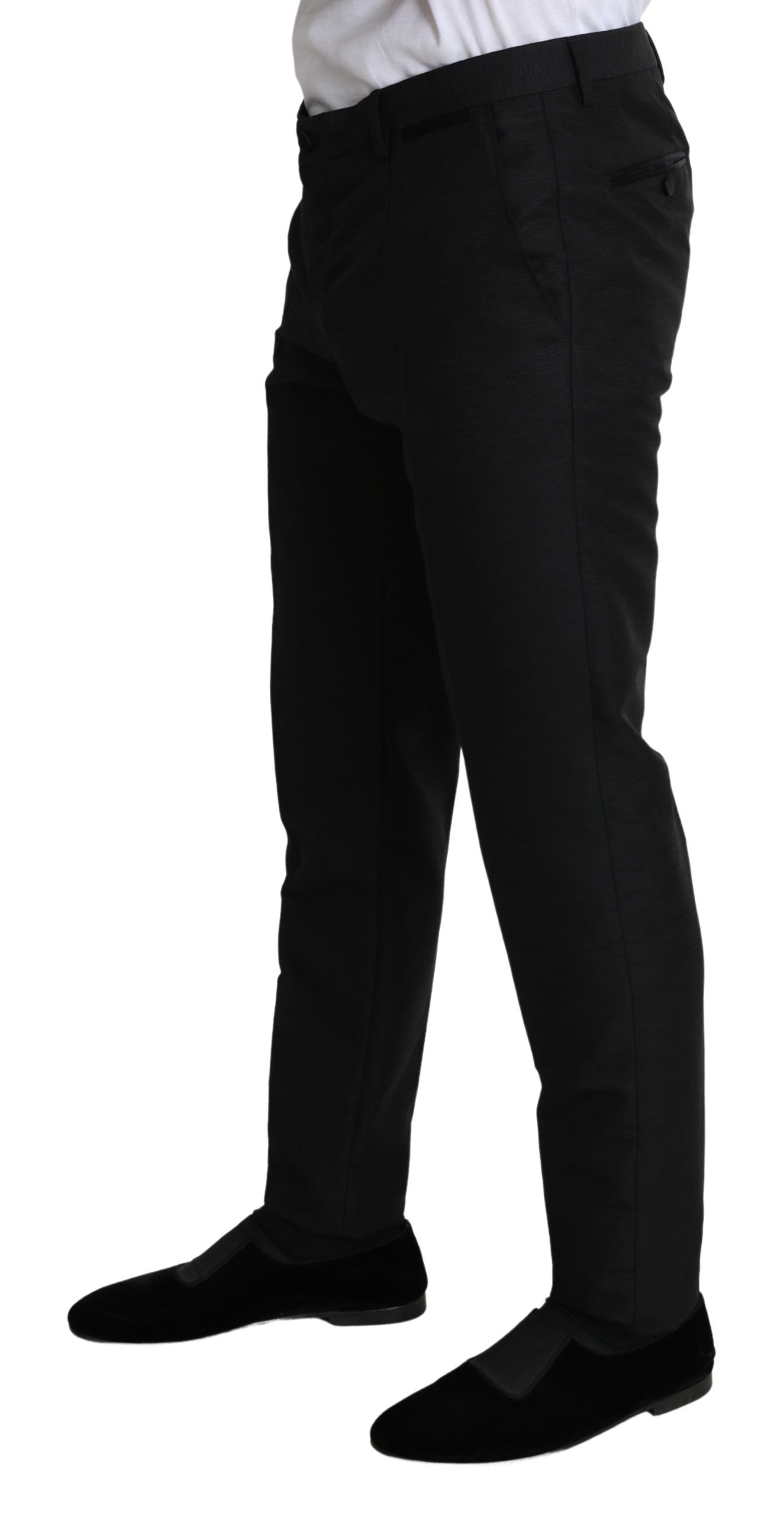 Elegant Wool Blend Slim Dress Pants