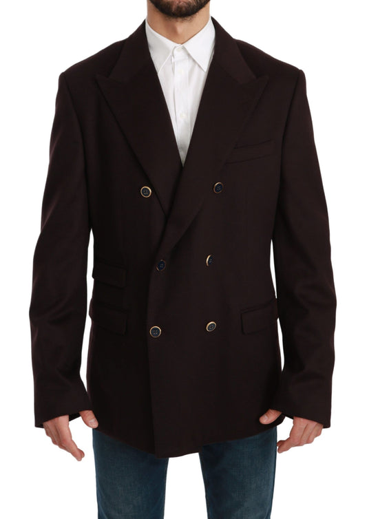 Elegant Bordeaux Taormina Cashmere Blazer