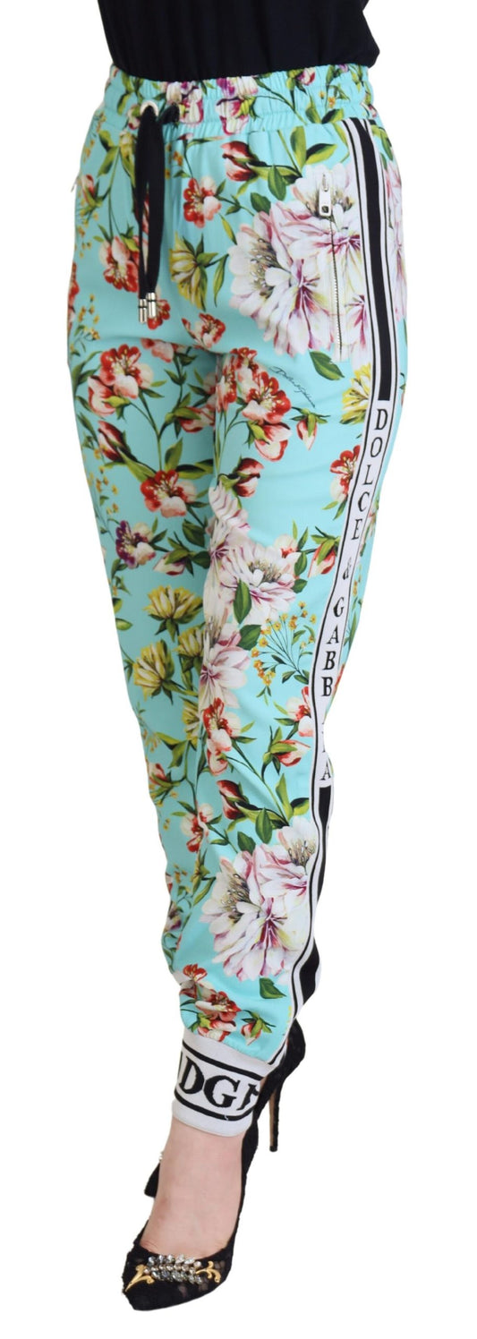 Multicolor Floral Sweatpants Pants