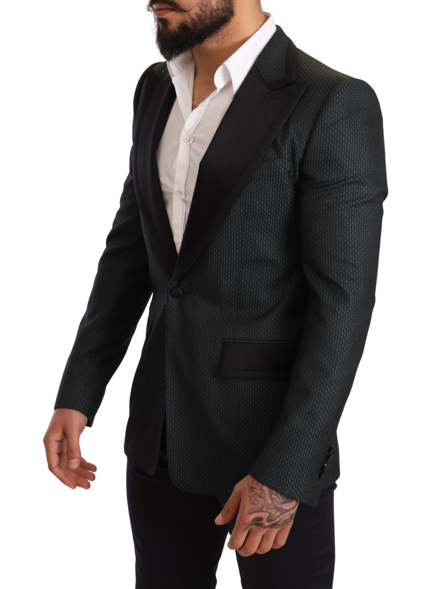 Elegant Patterned Slim Fit Blazer Jacket