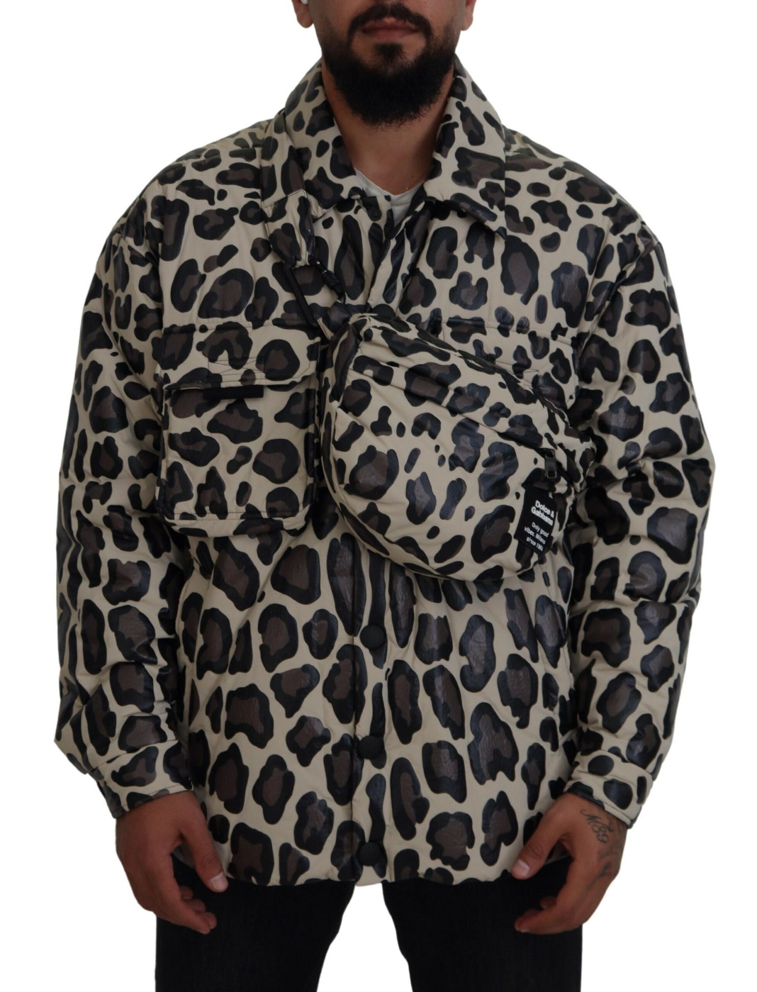 Multicolor Leopard Print Parka Jacket