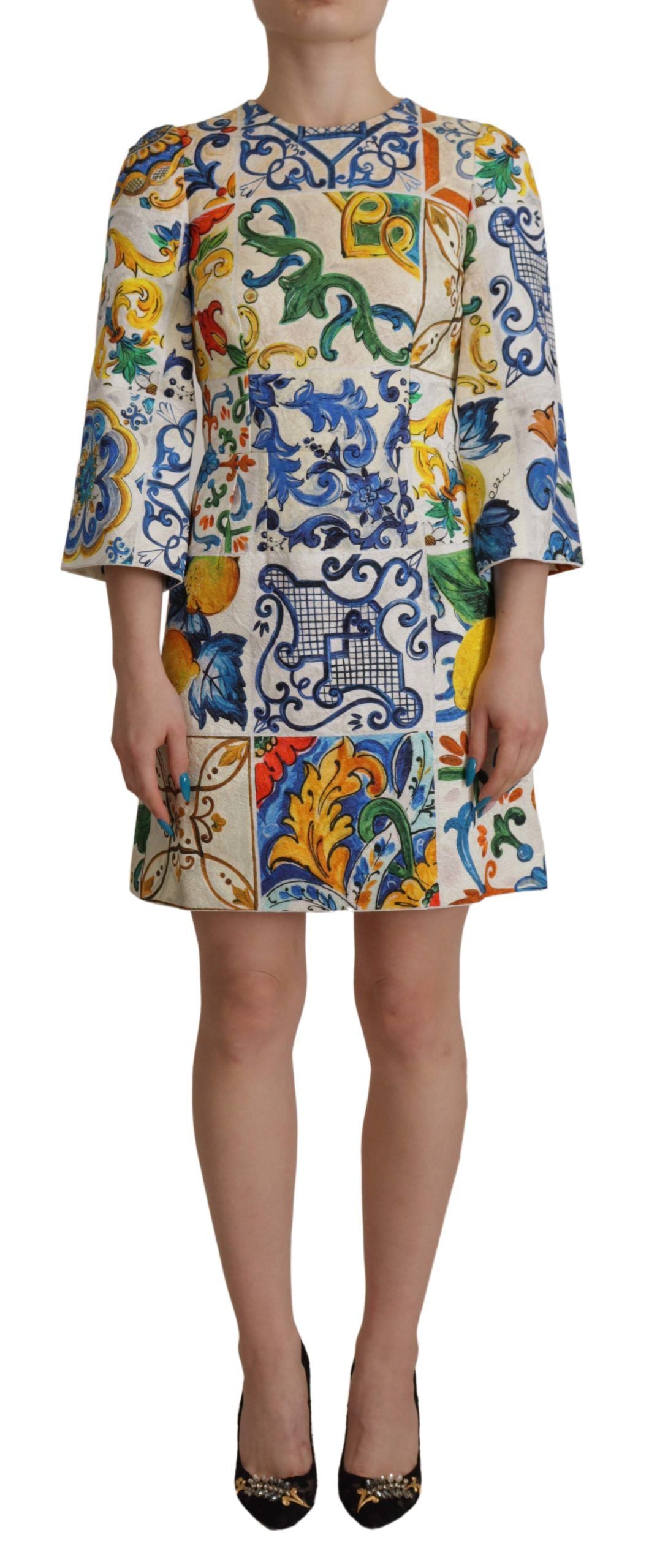 Chic Majolica Mini Jacquard Dress