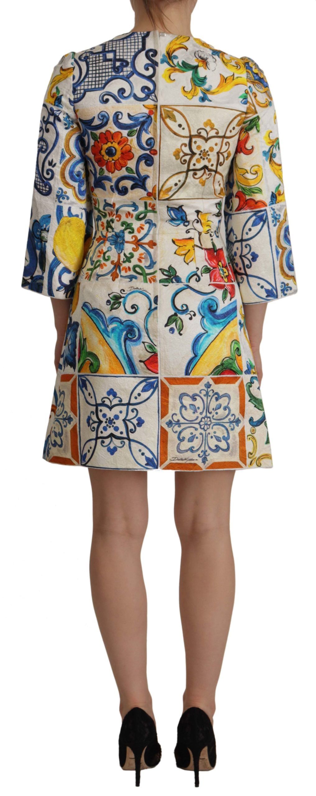 Chic Majolica Mini Jacquard Dress