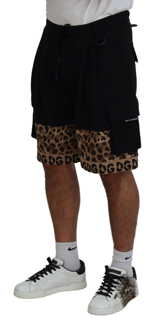 Chic Leopard Print Casual Shorts