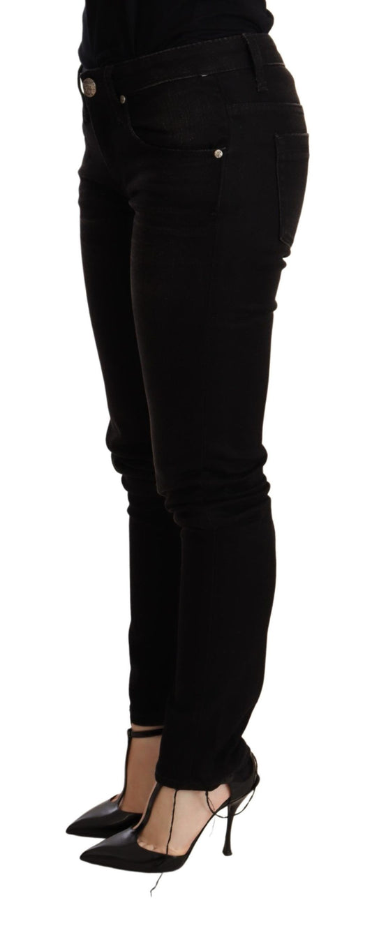 Black Low Waist Skinny Denim Trouser