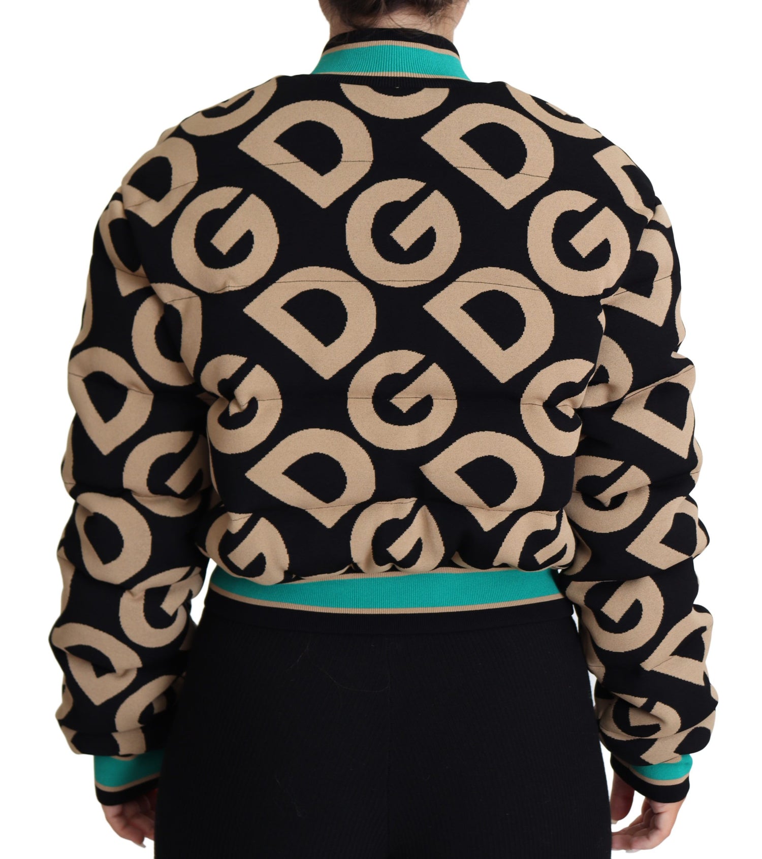 Chic Multicolor Quilted Bomber Jacket