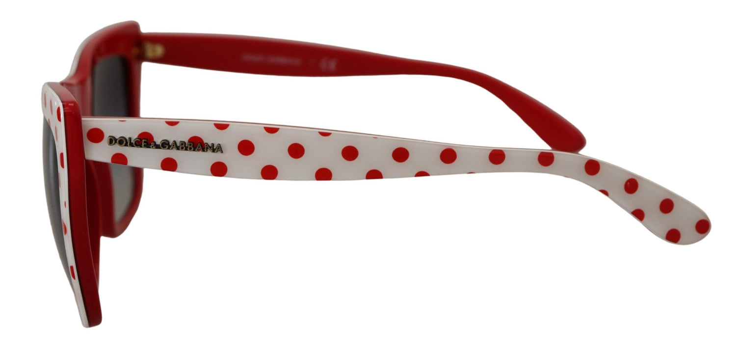 Chic Red and White Polka Dot Sunglasses