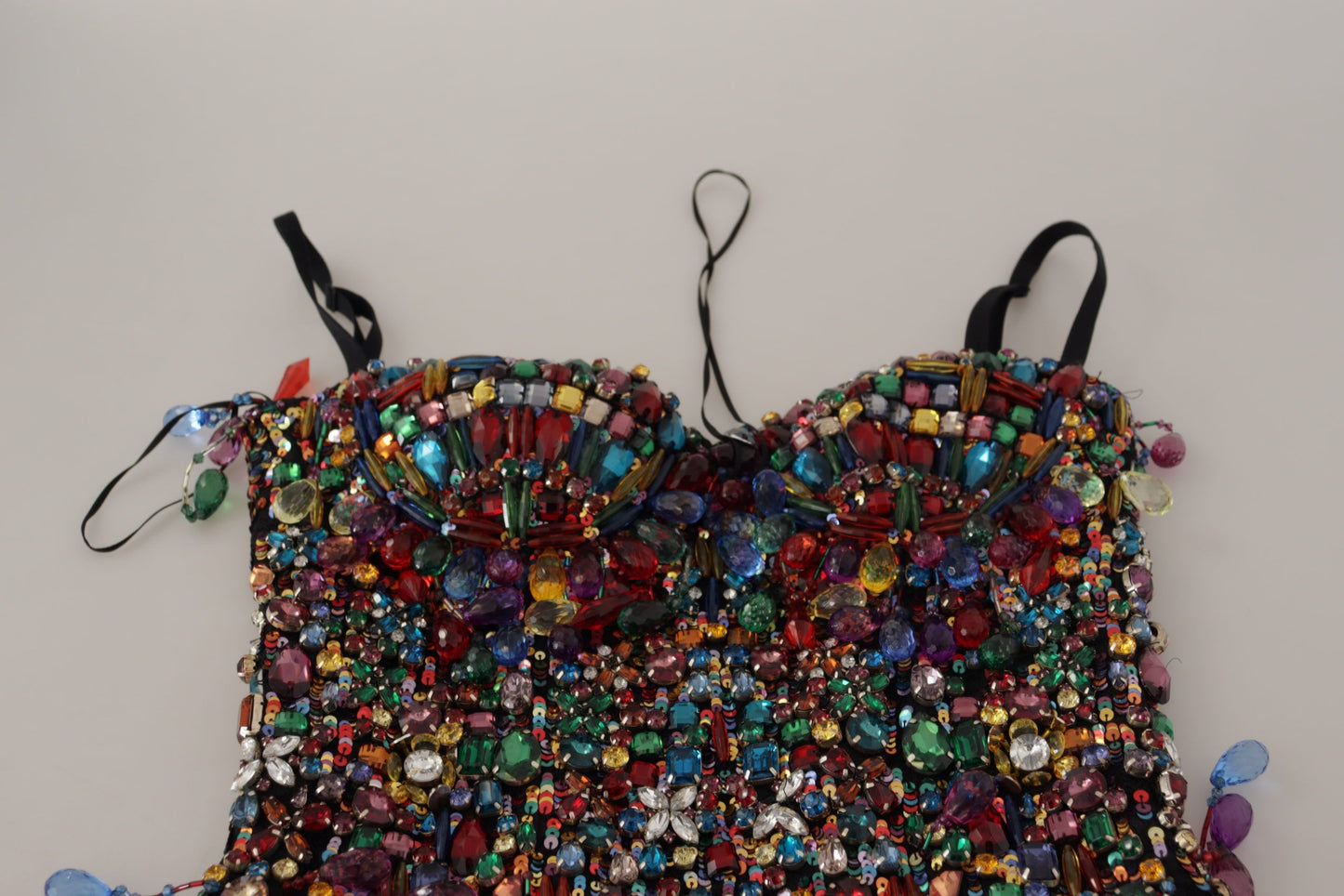 Multicolor Sleeveless Bustier Jeweled Spring Top