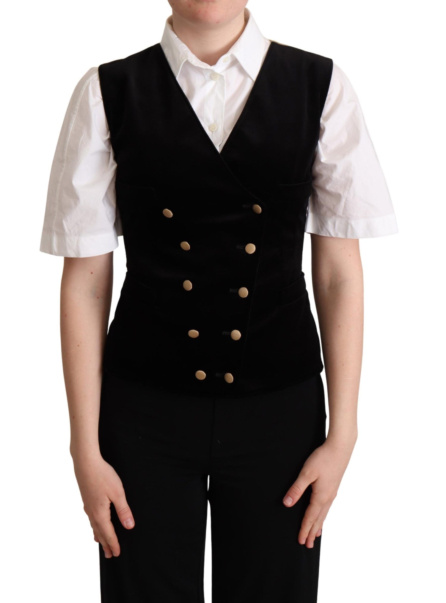 Elegant Sleeveless Velvet Waistcoat