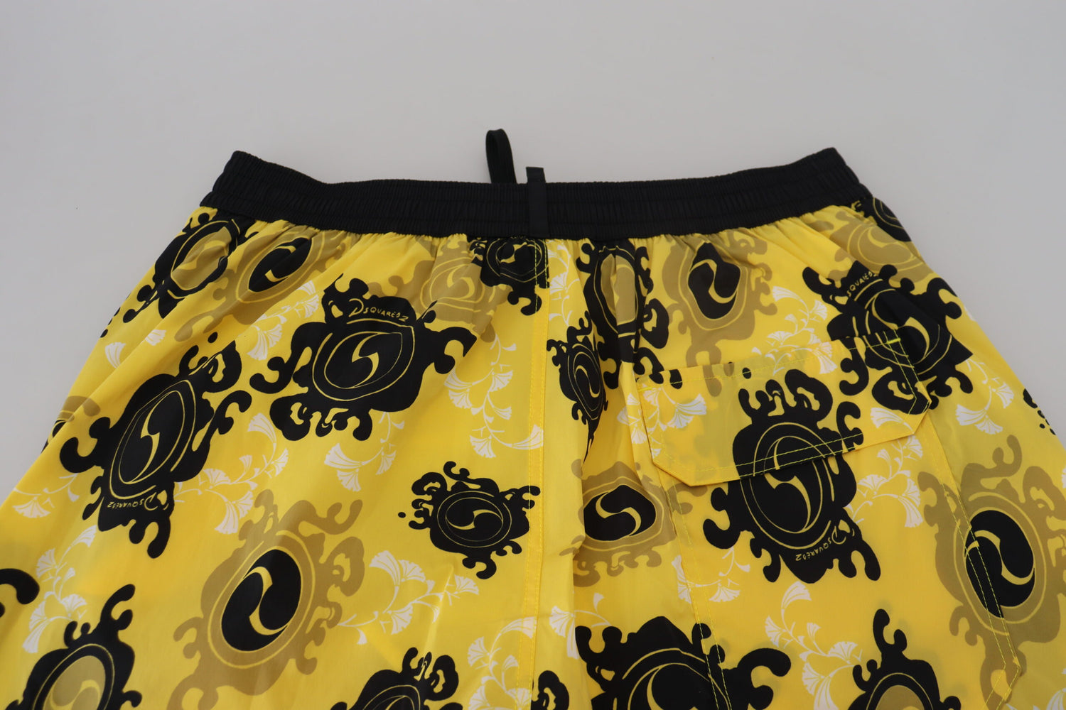 Yellow Block Print Swim Shorts Boxer