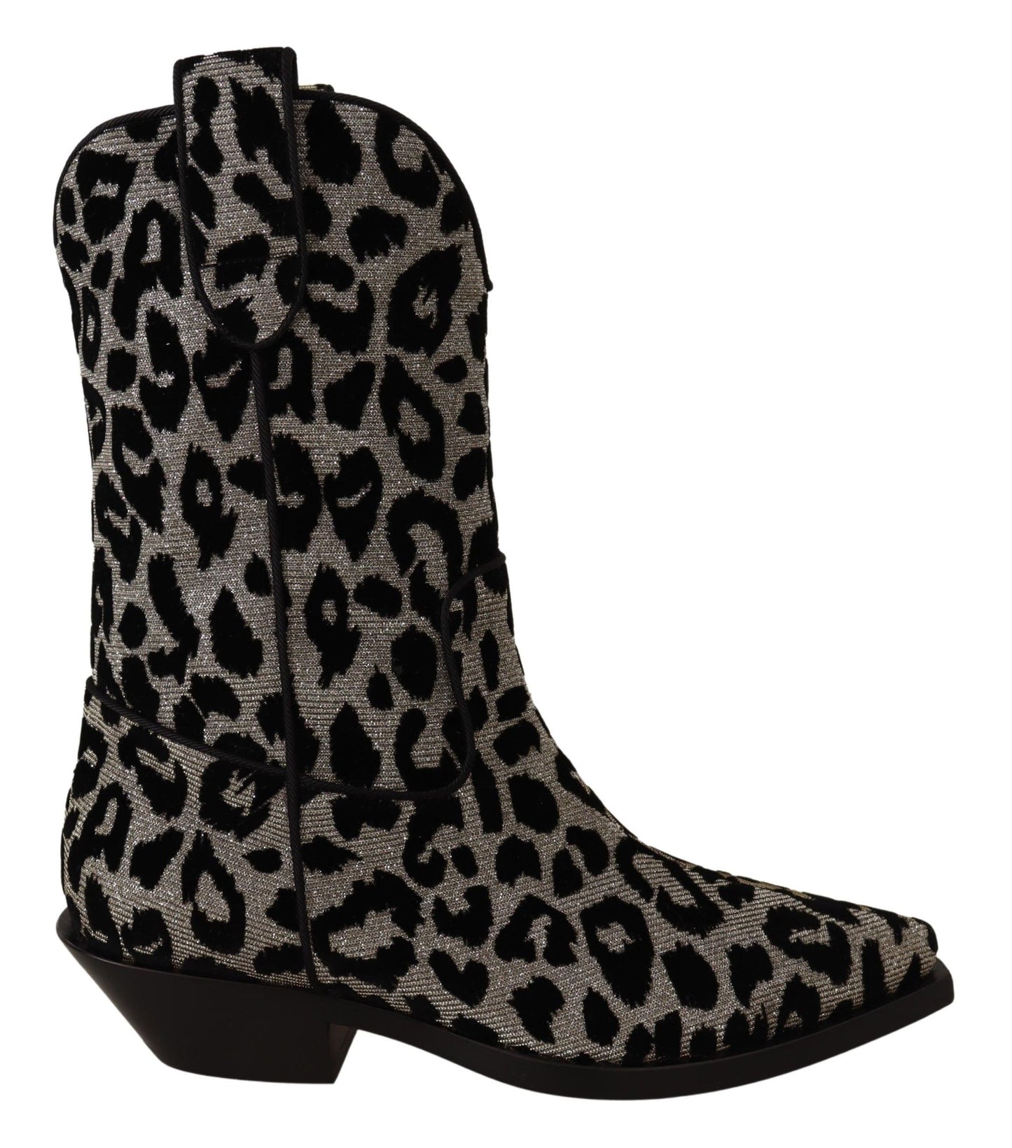 Elegant Leopard Print Mid Calf Boots