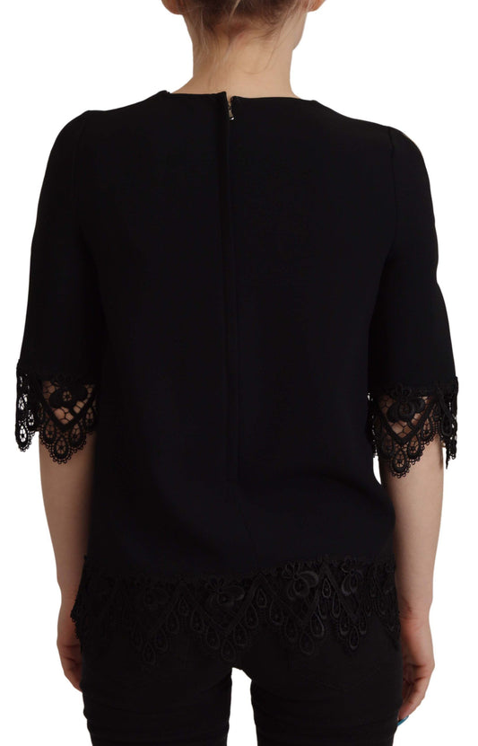 Elegant Beaded Logo Zip Sleeve Blouse