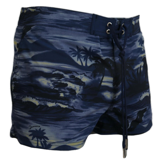 Tropical Wave Design Swim Shorts