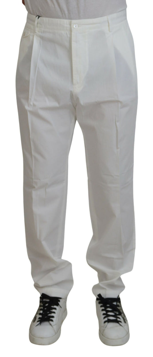 White Cotton Dress Formal Men Pants