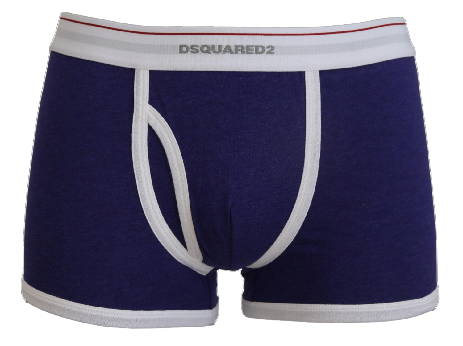 Chic Blue & White Cotton Stretch Trunks