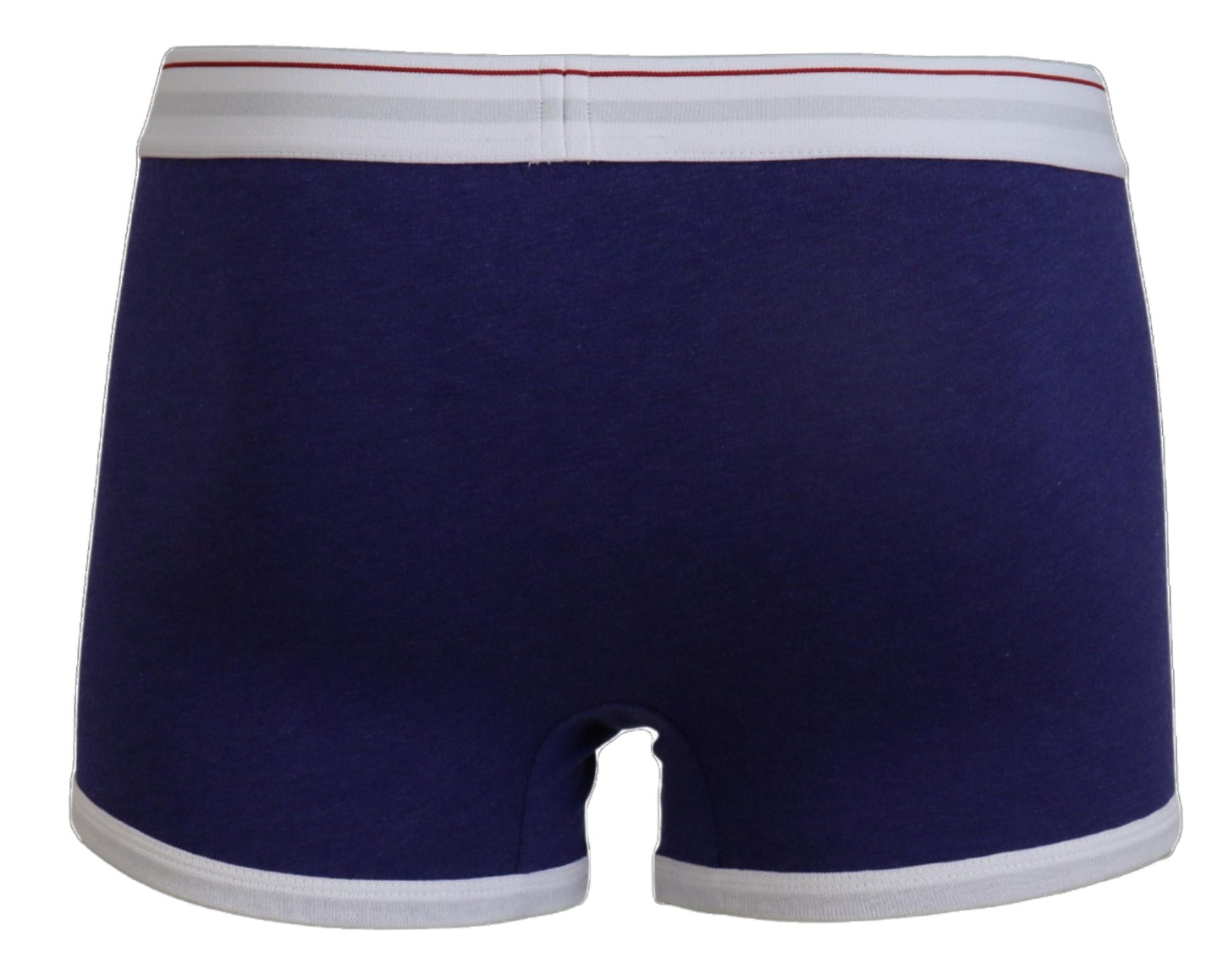 Chic Blue & White Cotton Stretch Trunks