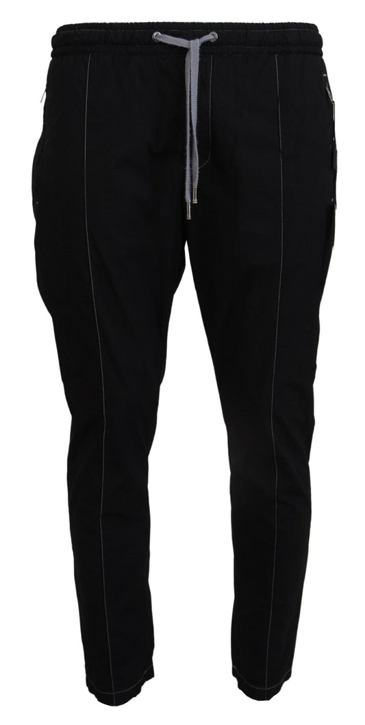 Elegant Tapered Black Trousers for Men