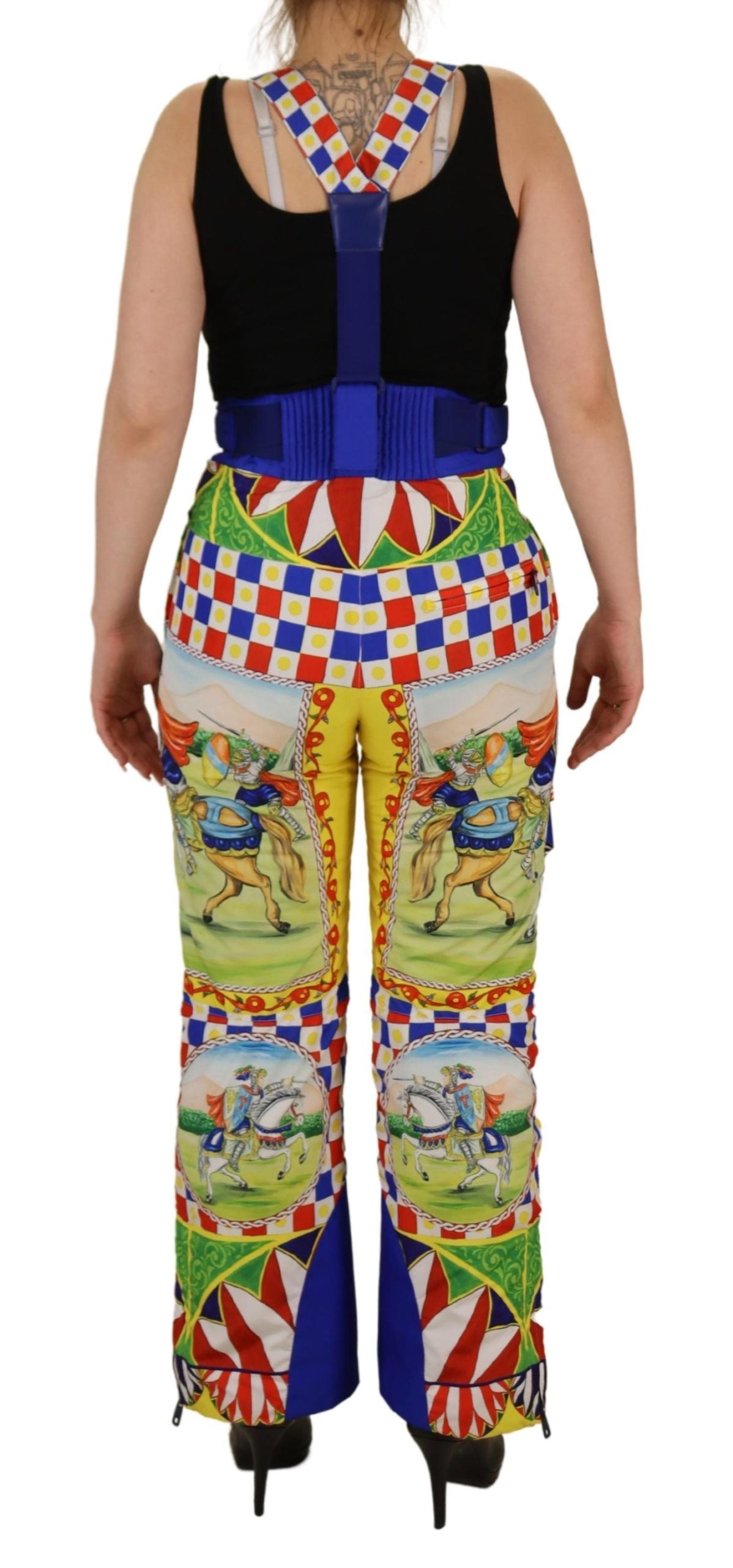 Multicolor High Waist Snow Pants