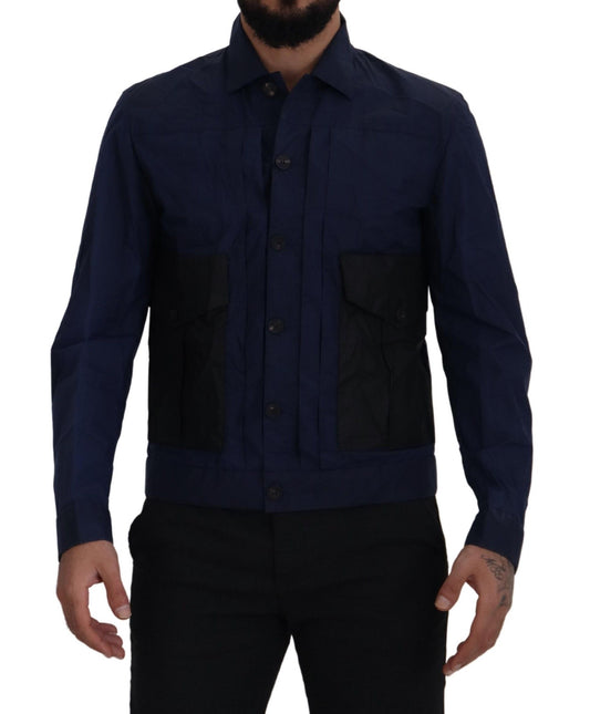 Svelte Dark Blue Cotton Shirt