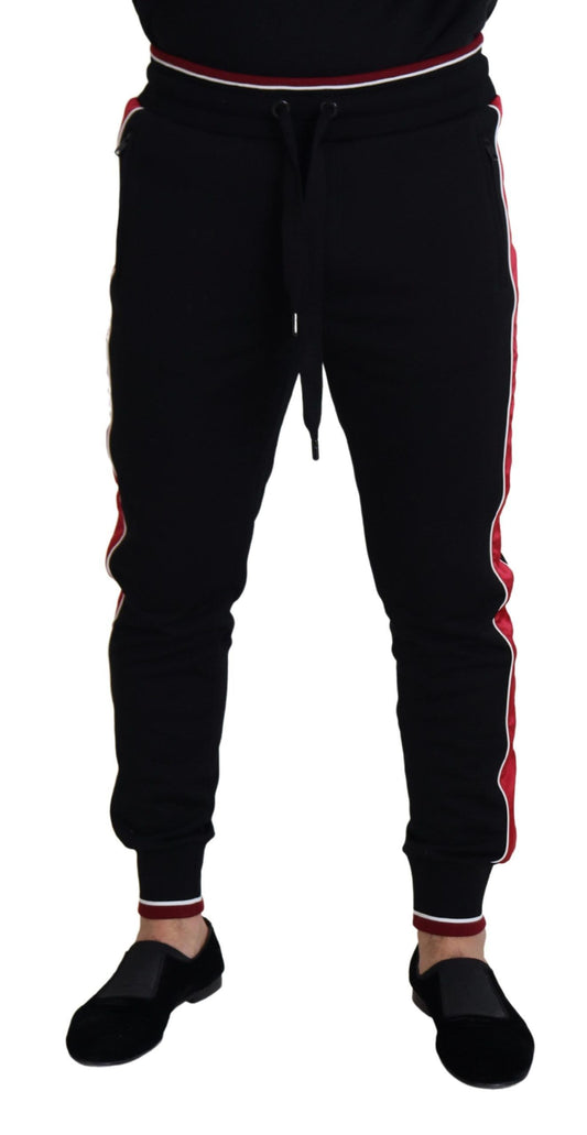 Black Cotton Logo Sweatpants Jogging Pants