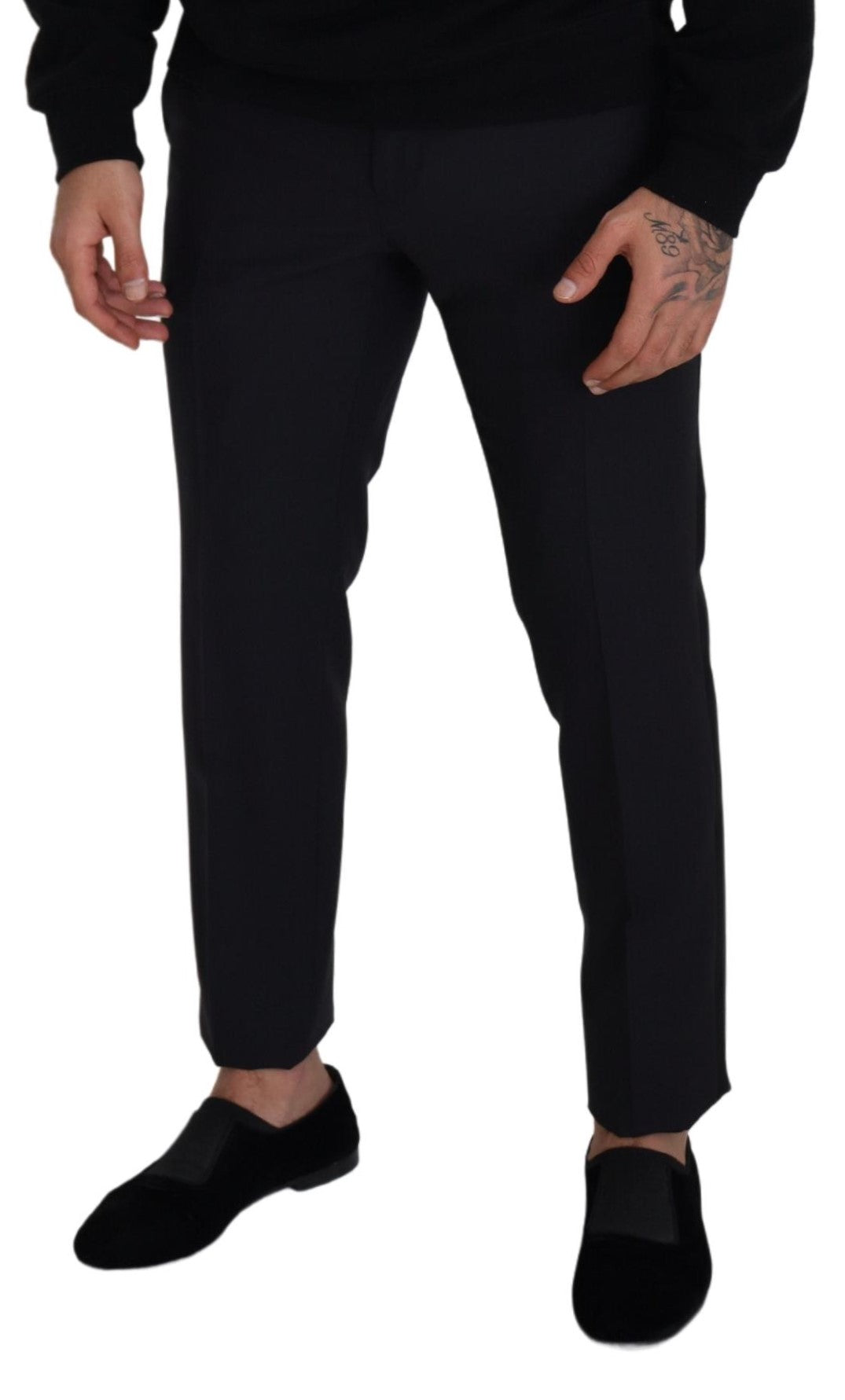 Black Wool Men Formal Pants