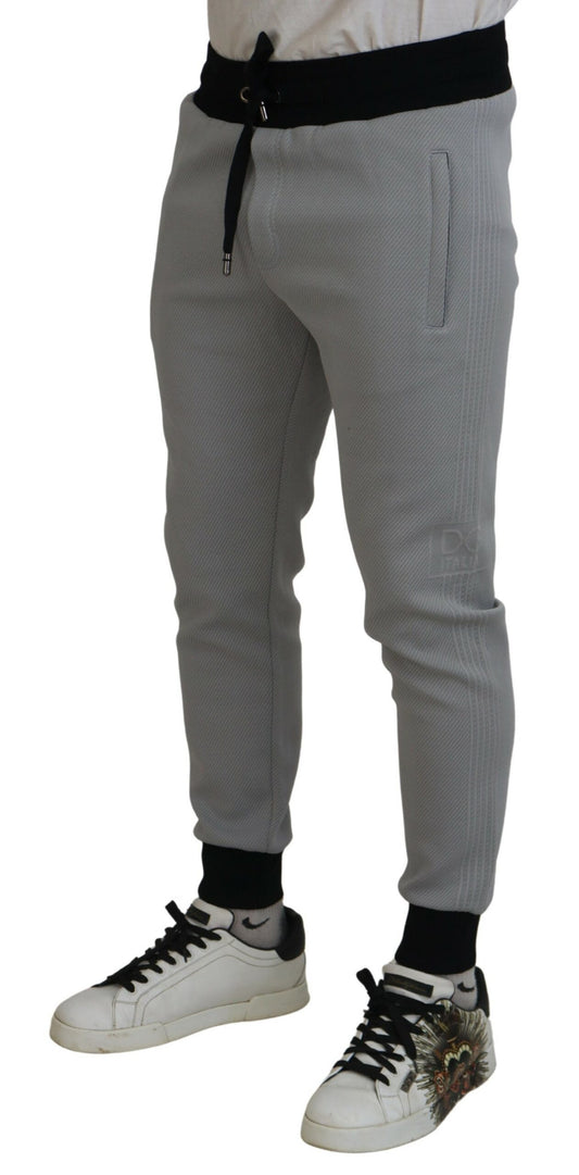 Gray Polyester Sweatpants Jogger Pants