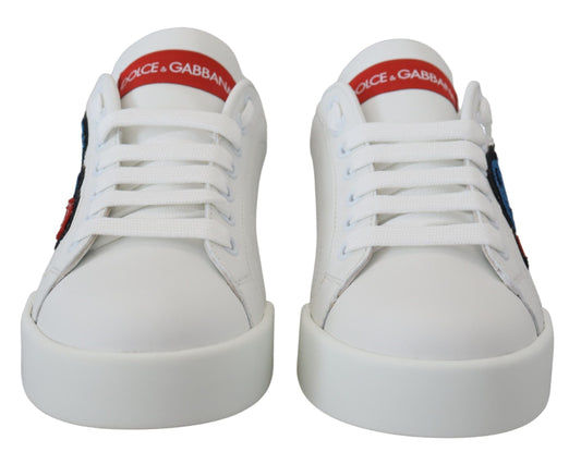 White Portofino Logo Classic Sneakers Shoes