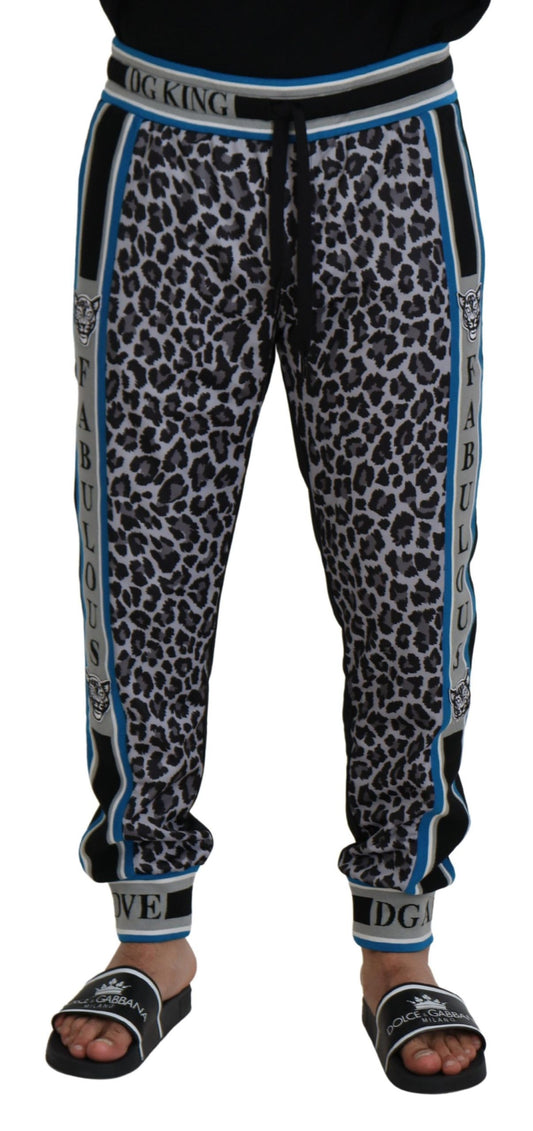 Multicolor DG King Leopard Print Jogger Pants