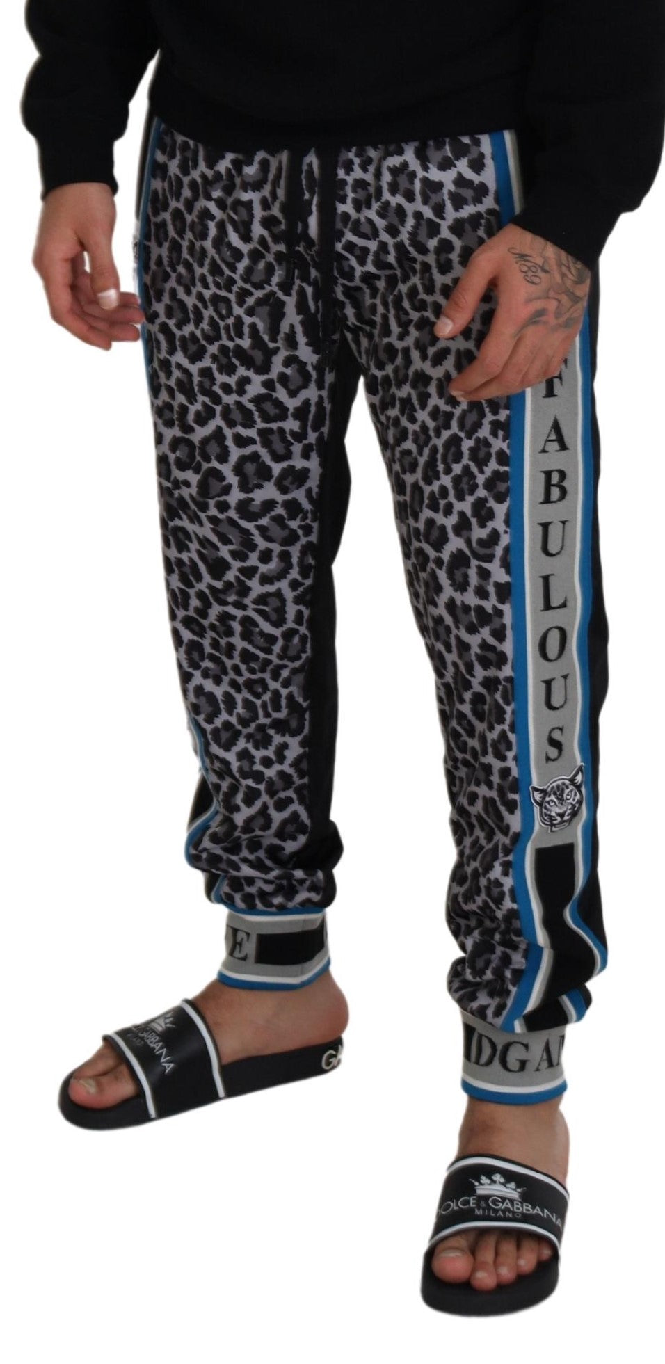 Multicolor DG King Leopard Print Jogger Pants