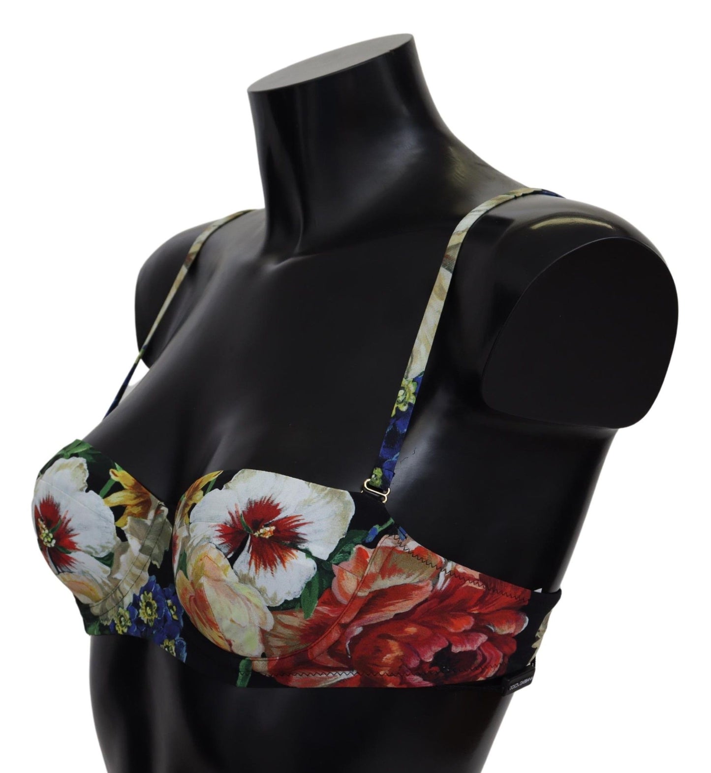 Floral Elegance Elastic Bikini Top