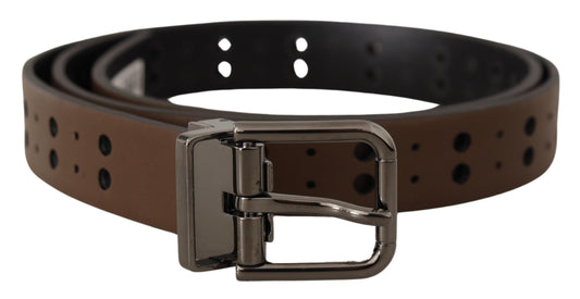 Elegant Leather Belt with Metal Buckle