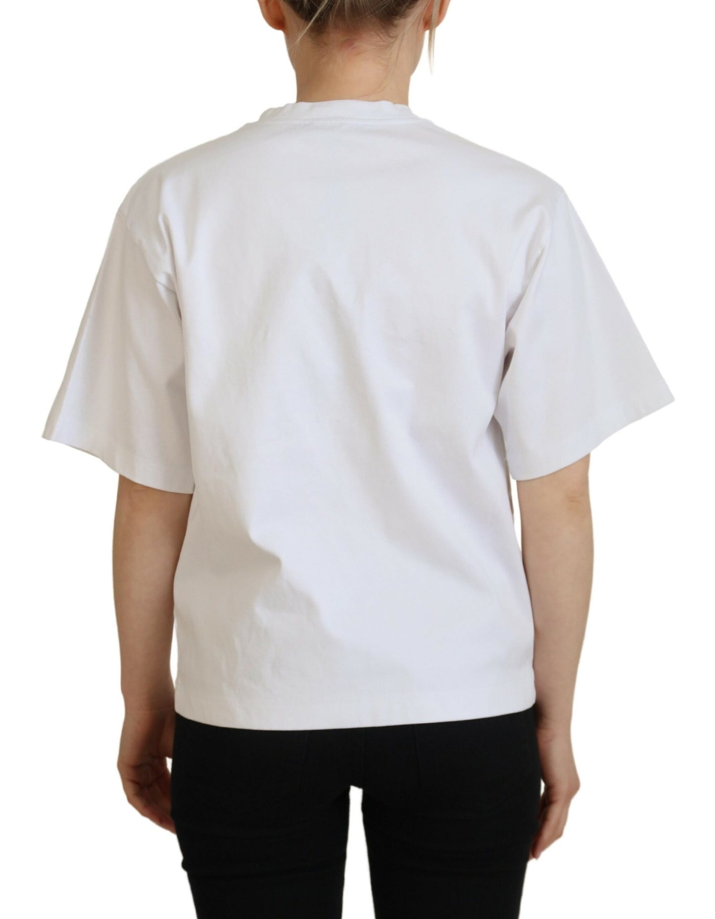 Elegant White Cotton Casual Tee