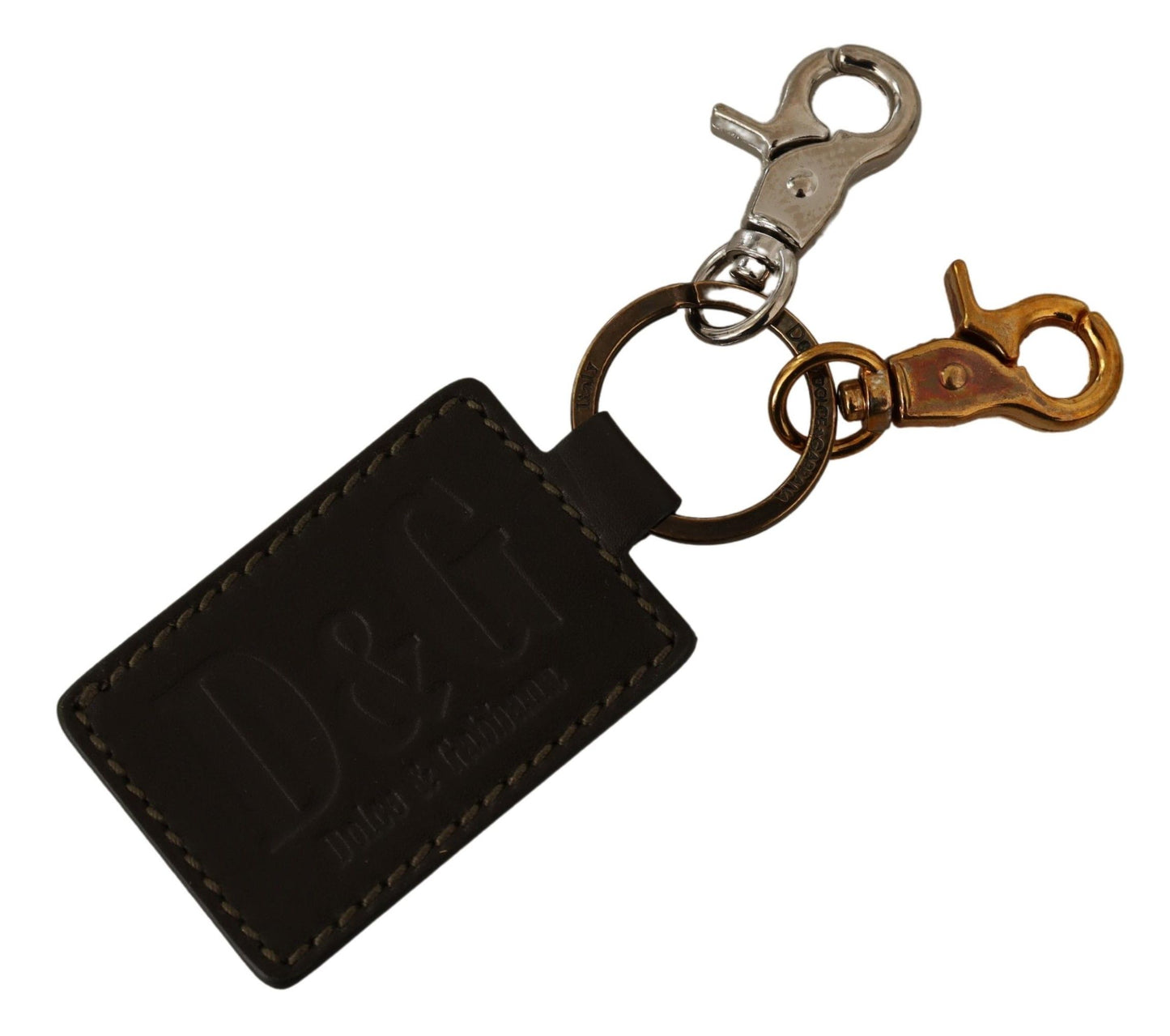 Elegant Green Leather Designer Keychain