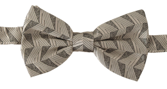 Elegant Silk Grey Bow Tie