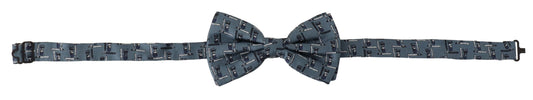 Elegant Silk Blue Bow Tie